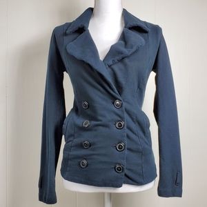 Lucky Brand blue extra small button up Peacoat
